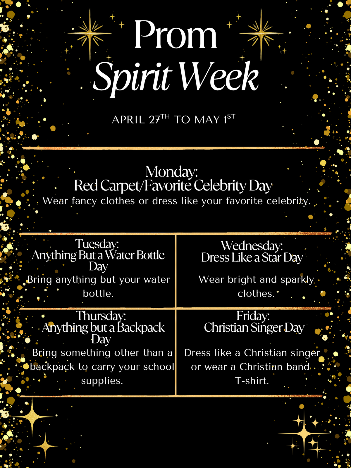 Prom Spirit Week